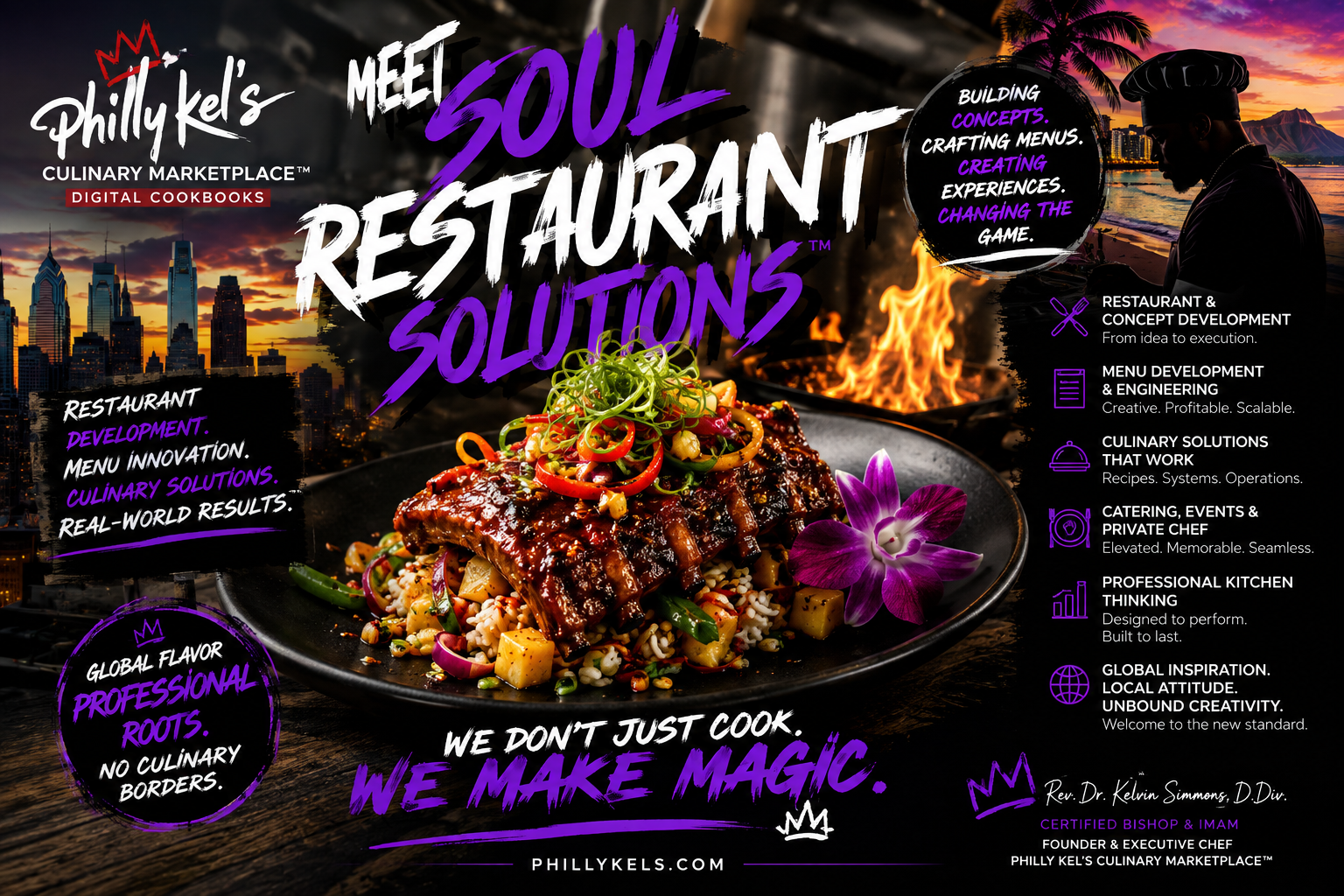 Meet Soul Restaurant Solutions™  Where Restaurant Development Meets Philly Kel’s Culinary Innovation