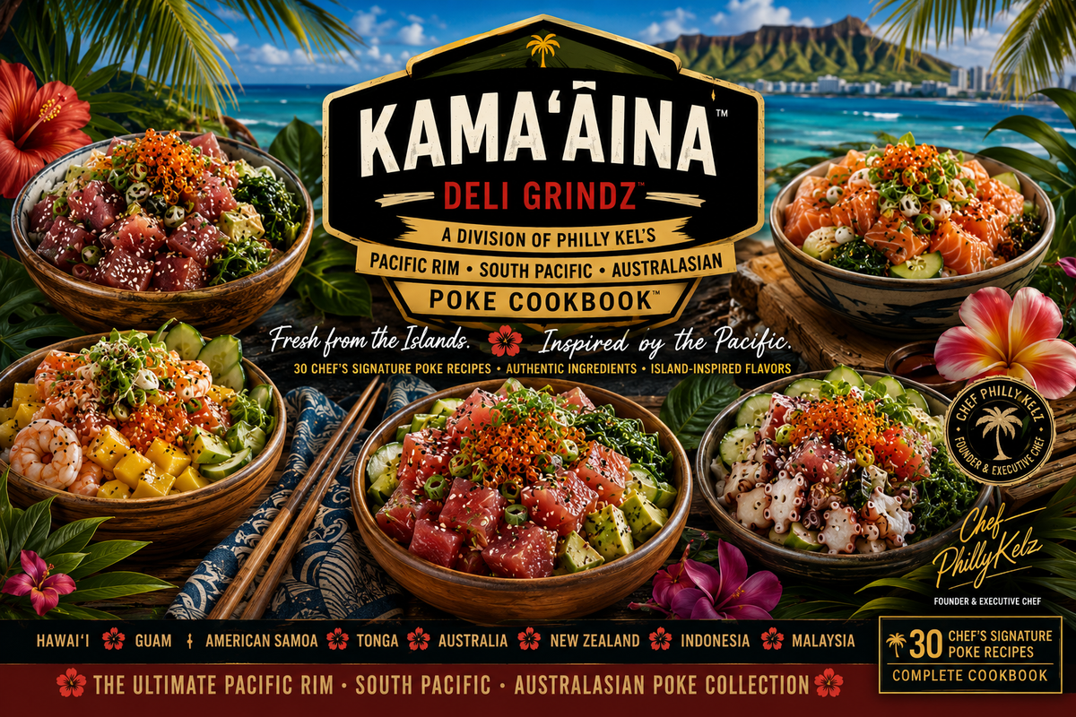 Kamaʻāina Deli Grindz Pacific Rim South Pacific Australasian Poke Collection - 30 Chef's Signature poke creations