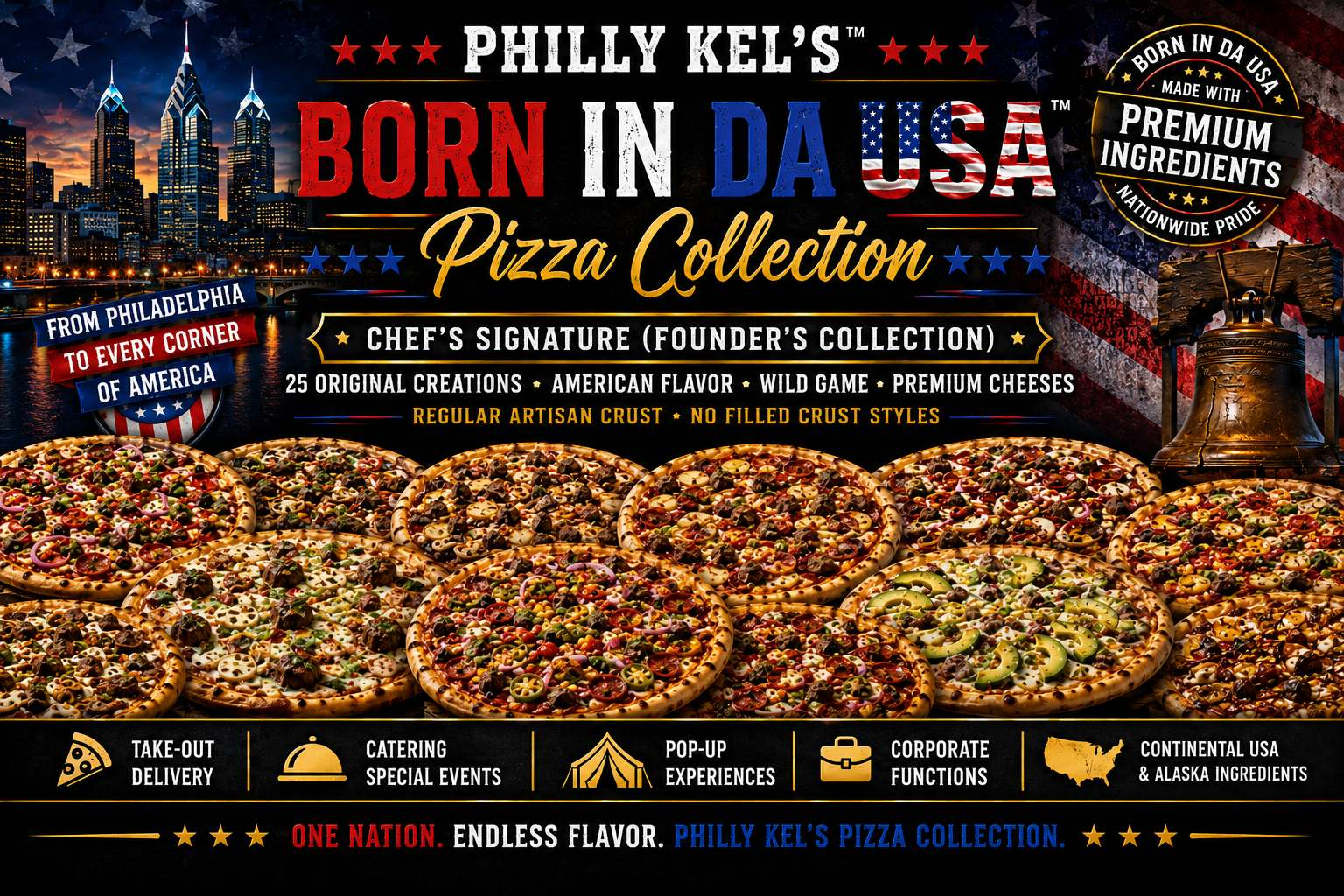 Philly Kel's Born in Da USA Pizza Collection - Chef's Signature Founder's Collection cover