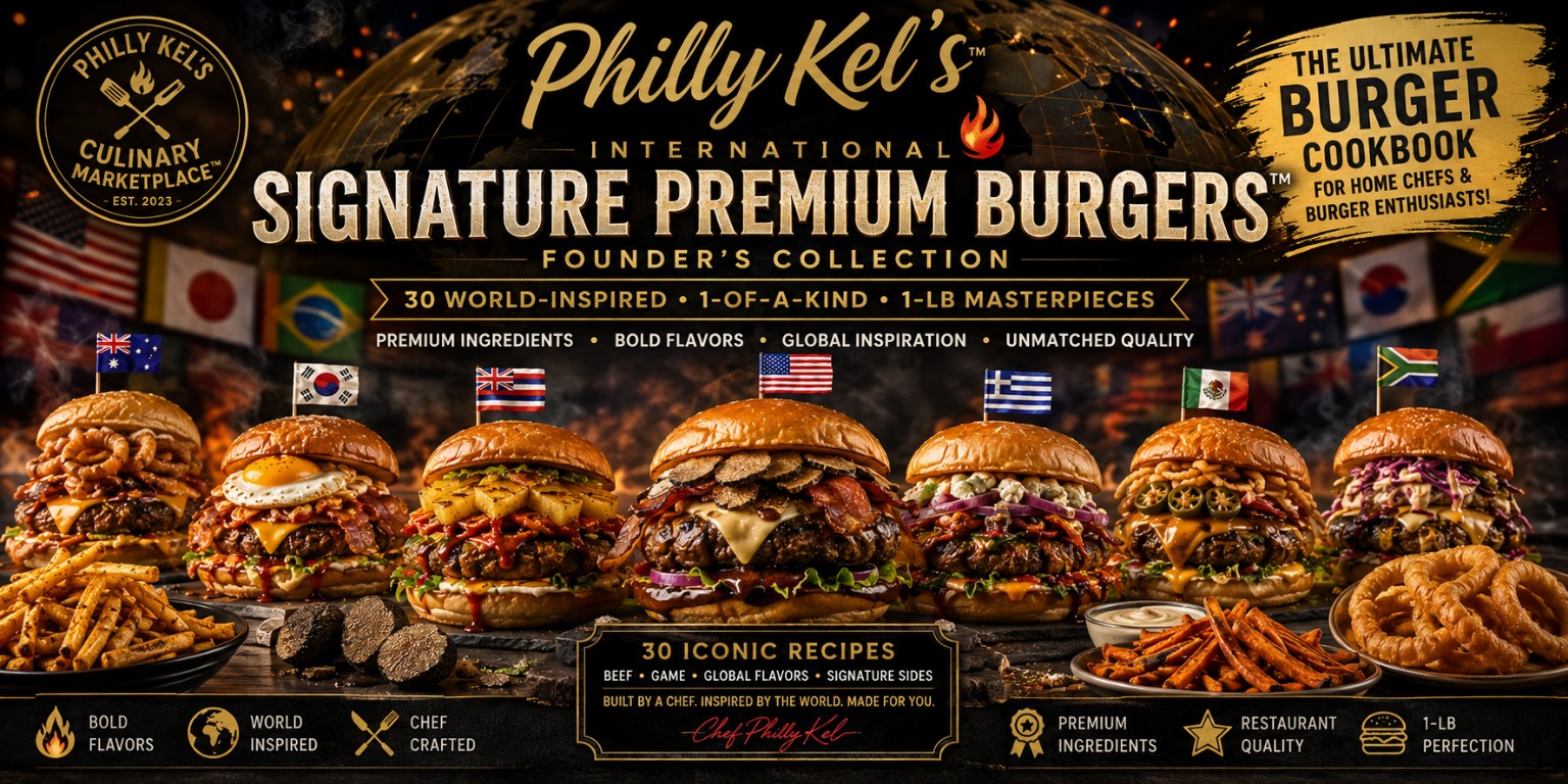Philly Kel’s International Signature Premium Burgers™ Menu Collection catalog image
