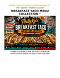 Philly Kel's Chef's Signature Founder's Collection Breakfast Taco Menu Collection complete Home Cook digital cookbook cover