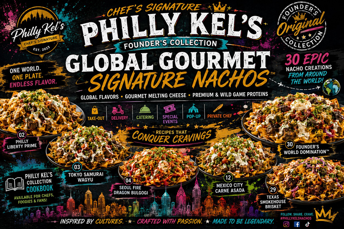 Philly Kel's Chef's Signature Founder's Collection Global Gourmet Signature Nachos complete digital cookbook cover
