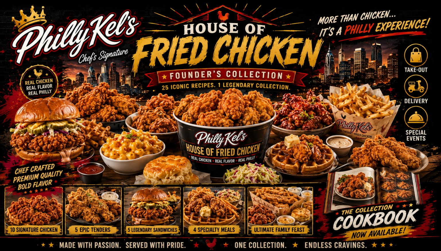 Philly Kel's House of Fried Chicken™ Chef's Signature (Founder's Collection) cookbook cover