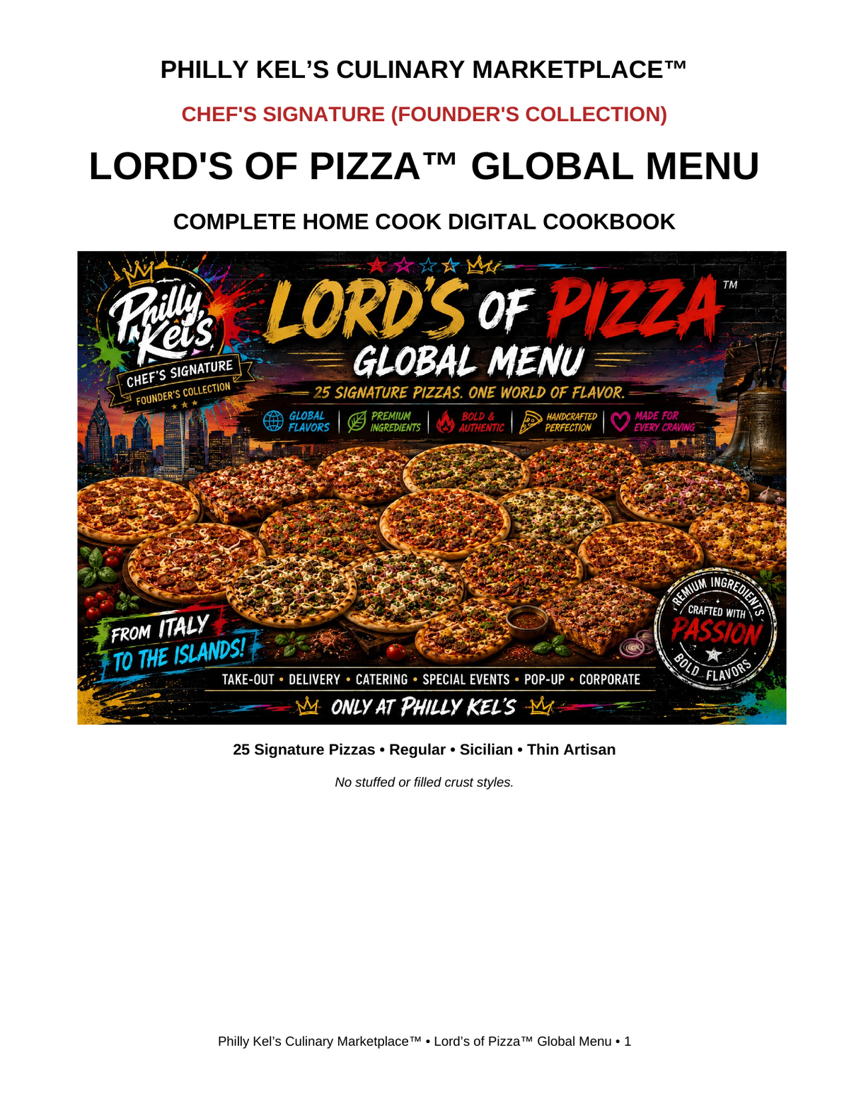 Lord's of Pizza™ Global Menu - Complete Home Cook Digital Cookbook cover