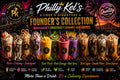 Philly Kel’s Chef’s Signature Founder’s Collection Beverages, Milkshakes, Smoothies and Gourmet Iced Coffees Menu Collection